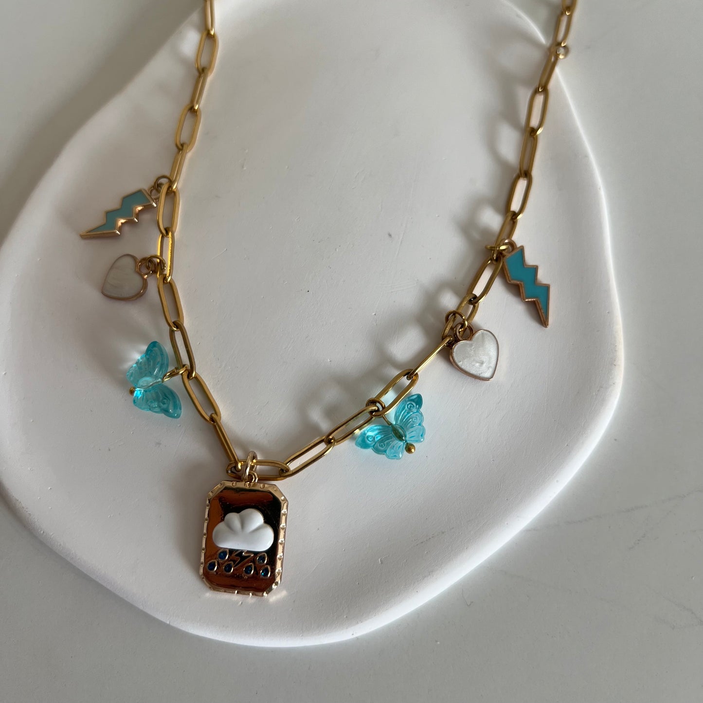 Little Cloud Charm Necklace