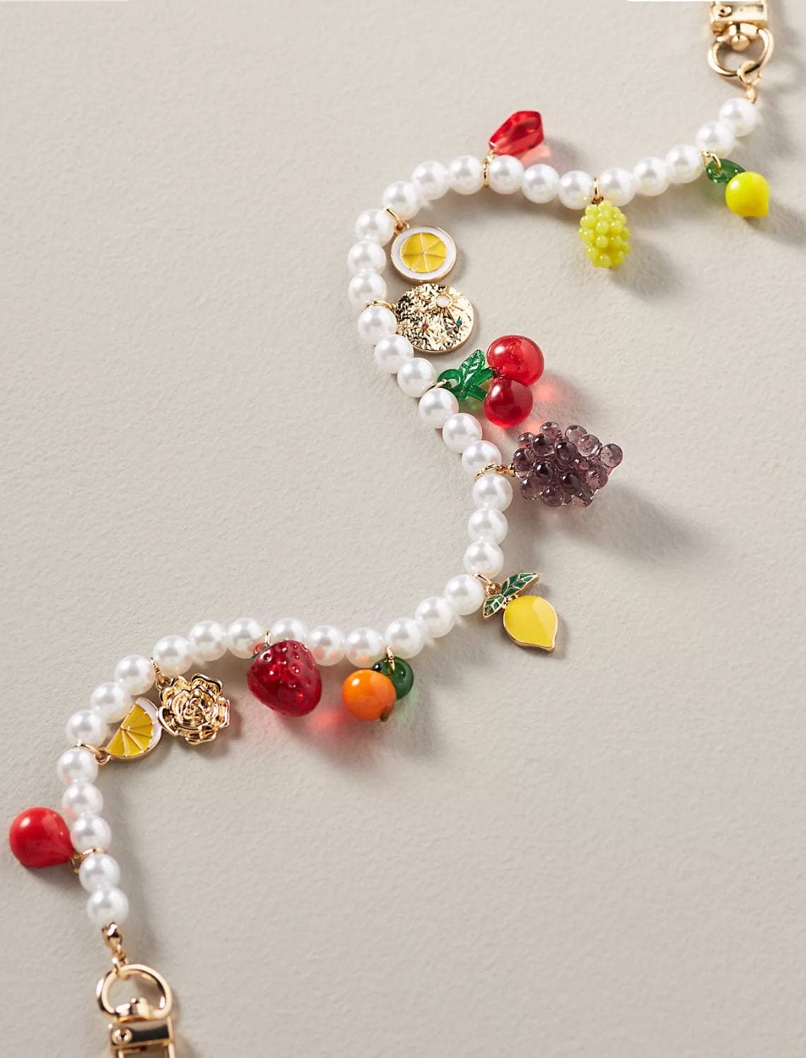Pearl Charm Bag Chain