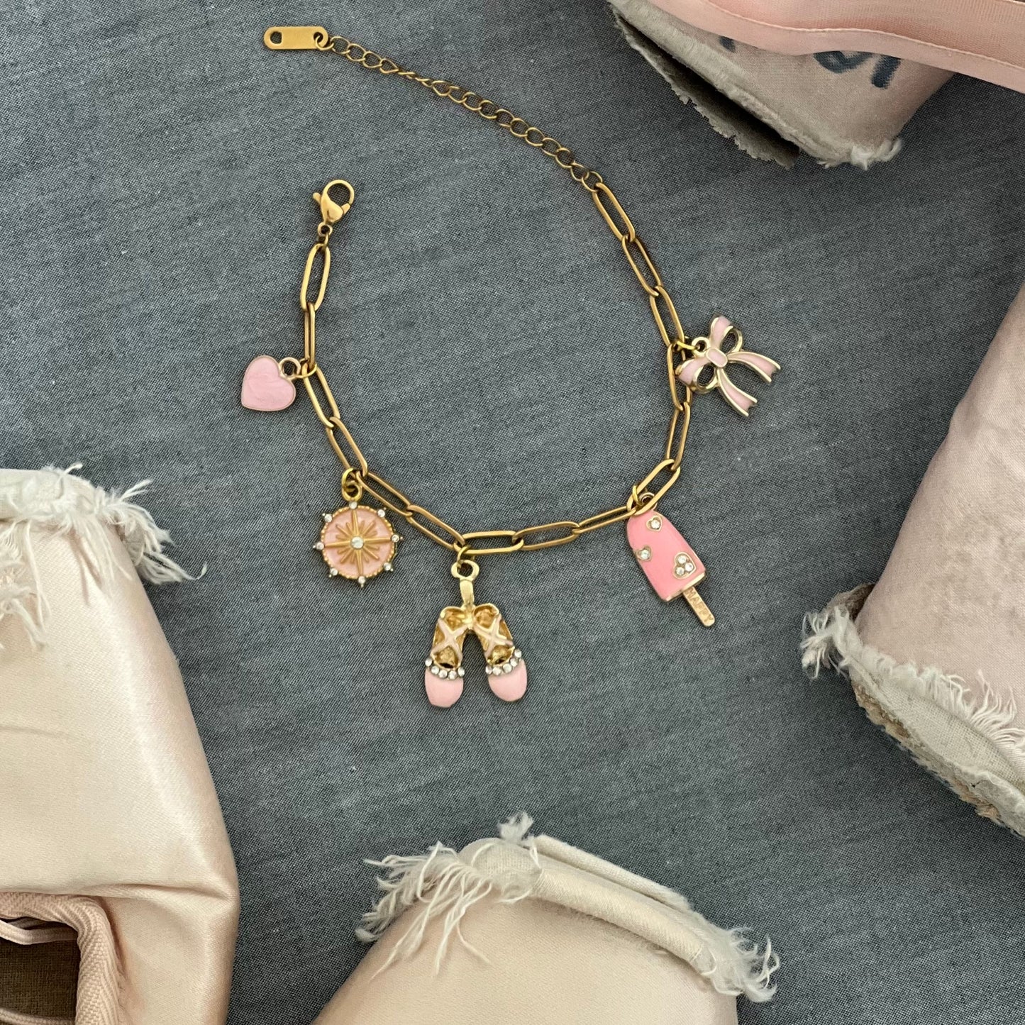 Pink ballerina bracelet