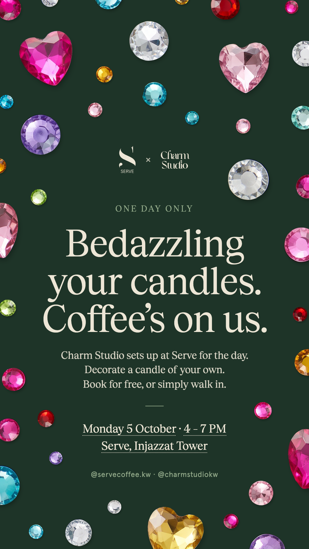 Serve bedazzling Workshop - FREE