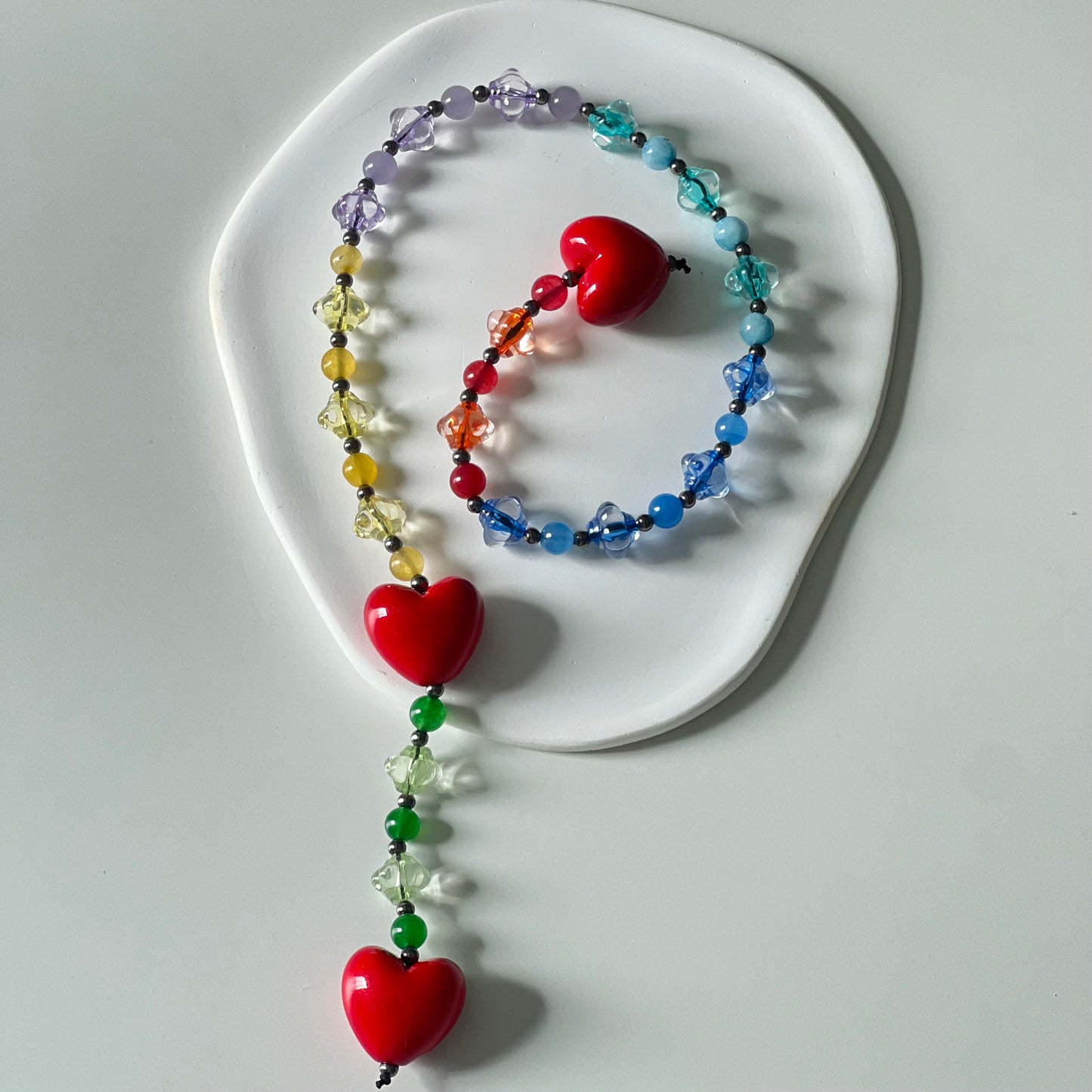 Beaded Heart Chain