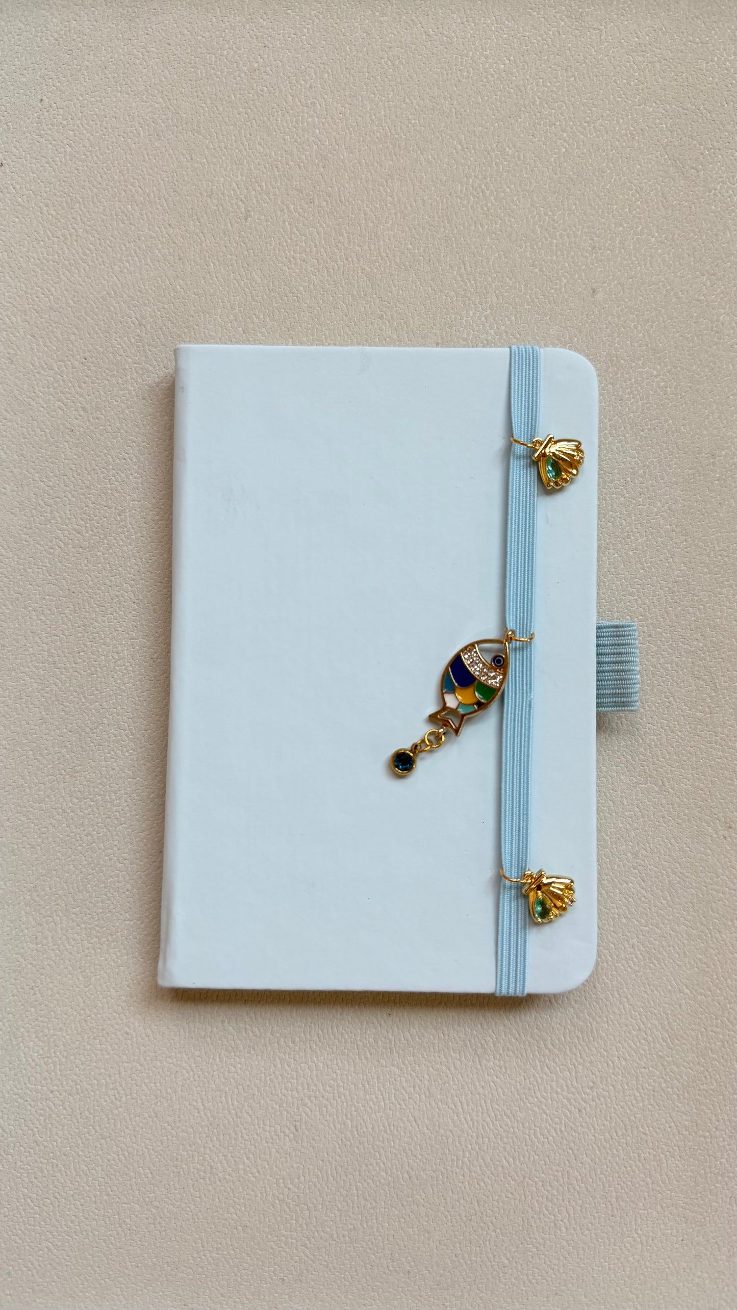 Blue Fish Charm Notebook