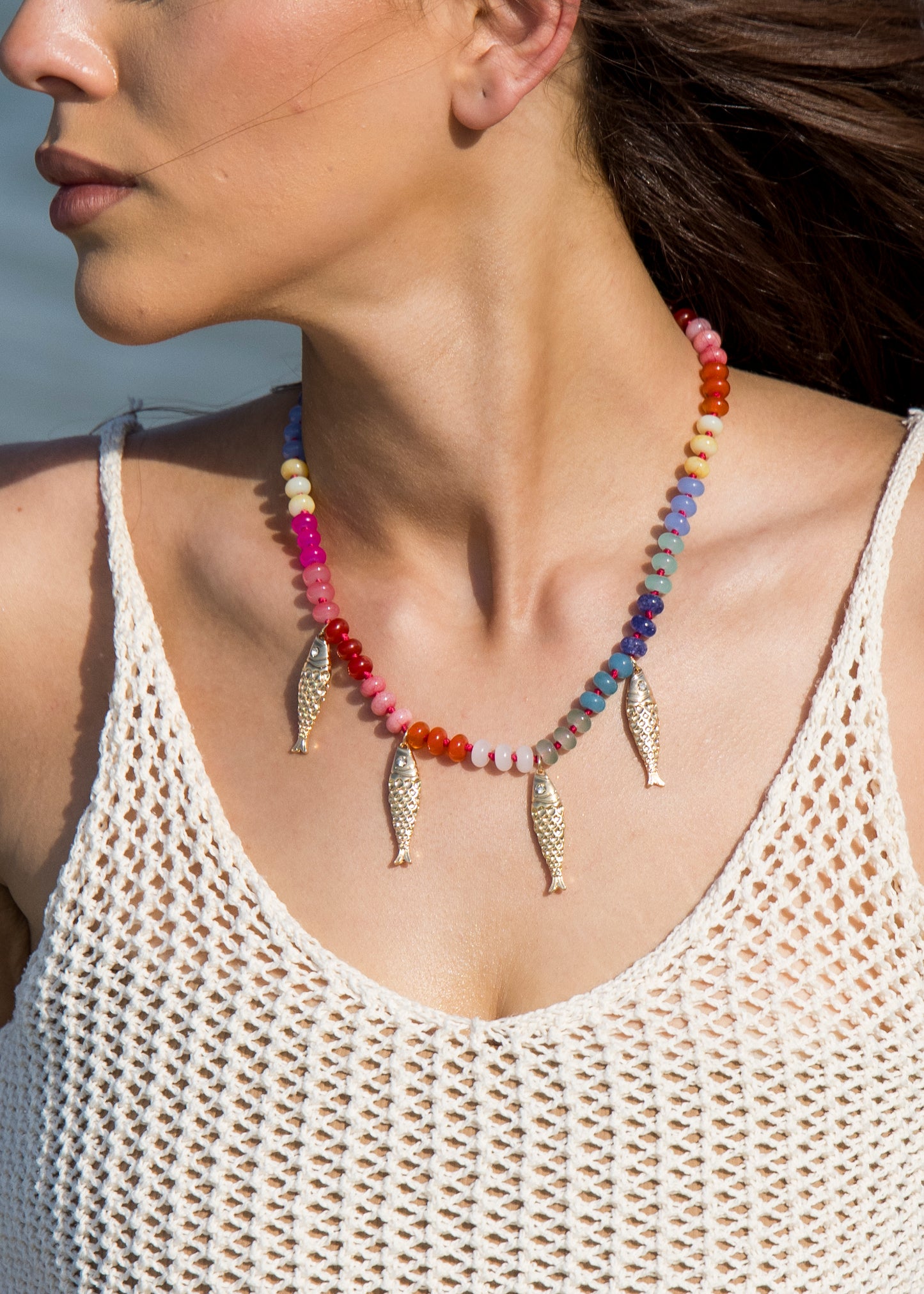 Golden Fish & Colorful Stones