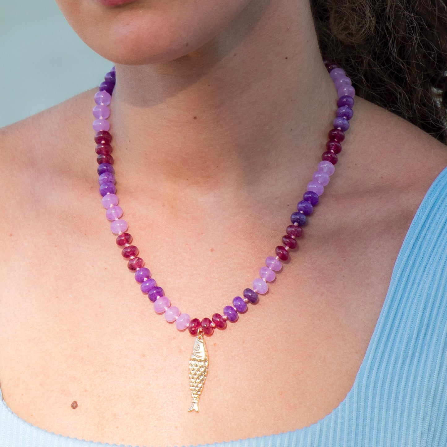 Golden Fish & Purple Stones