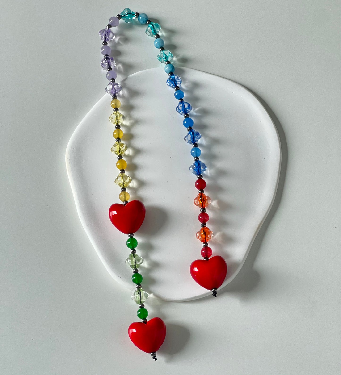 Beaded Heart Chain
