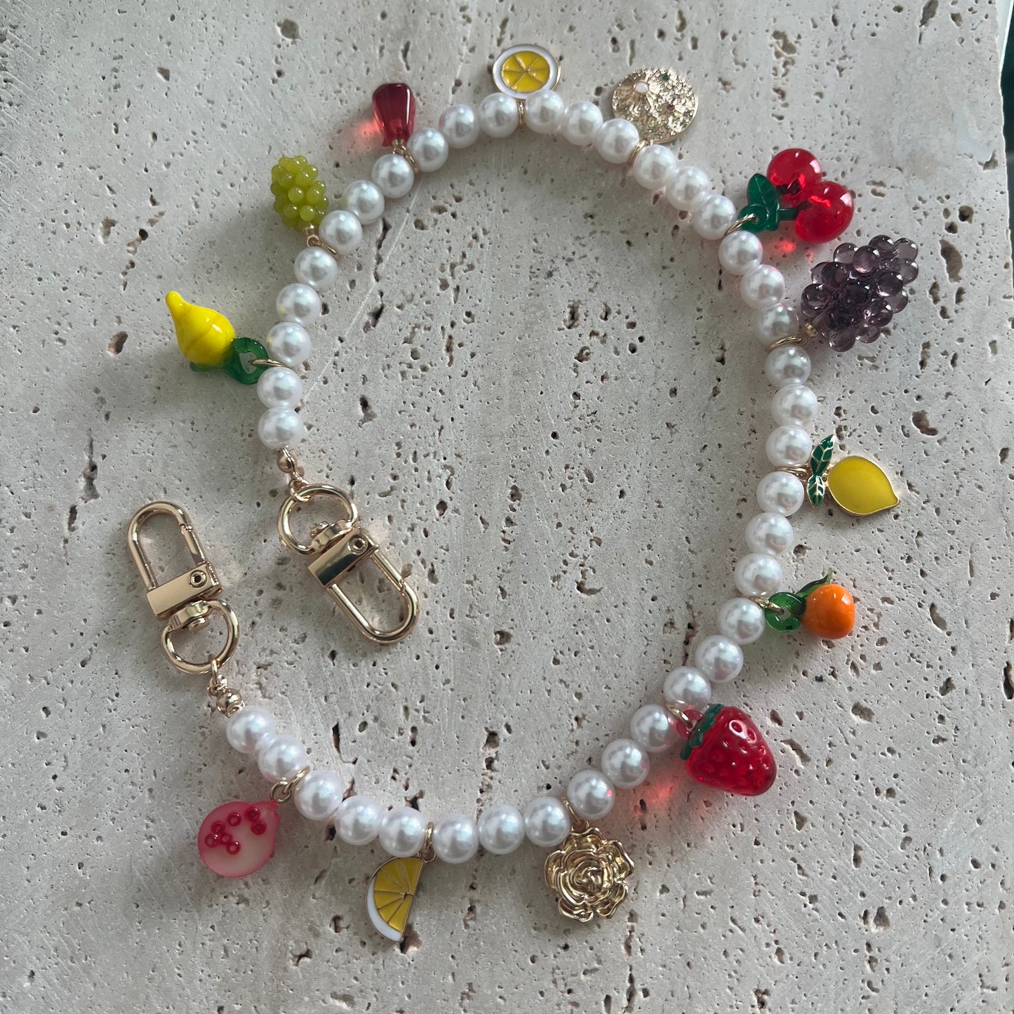 Pearl Charm Bag Chain