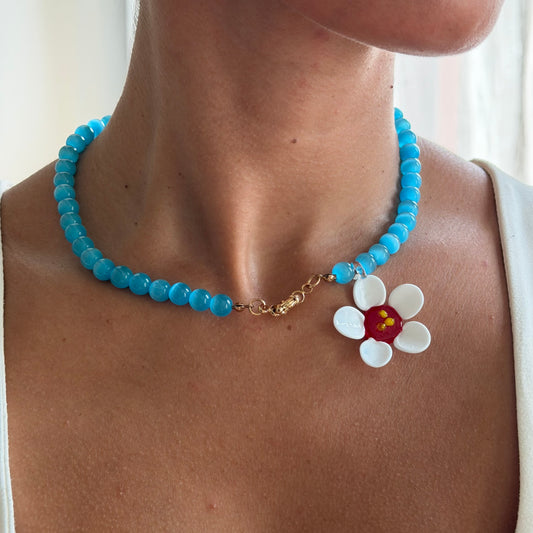 Glass Flower & Beads