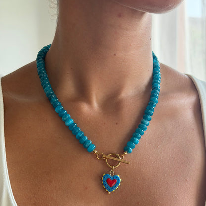 Heart & Beaded in Blue