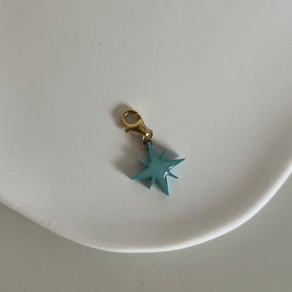 Gold Plated X Resin Charm