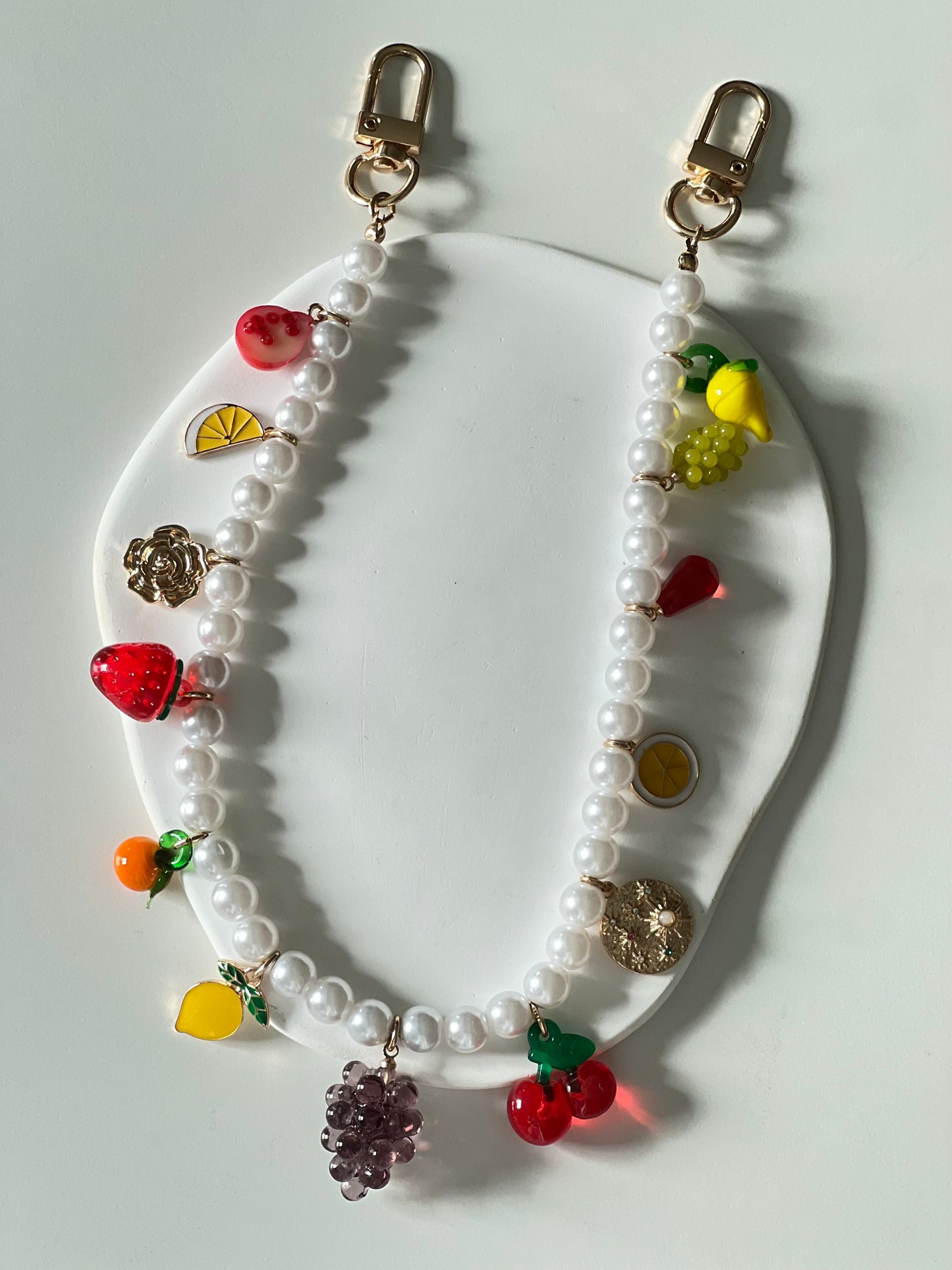 Pearl Charm Bag Chain