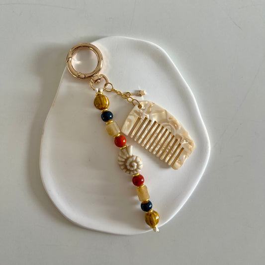 Beaded Clip Combs - Pearly White