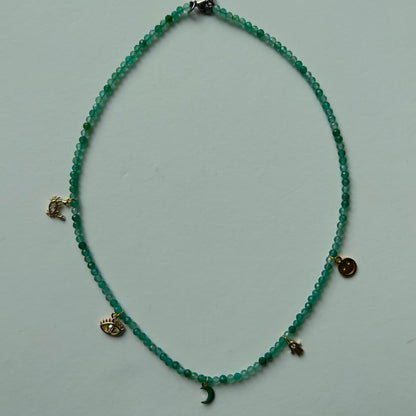 Green Charm Necklace