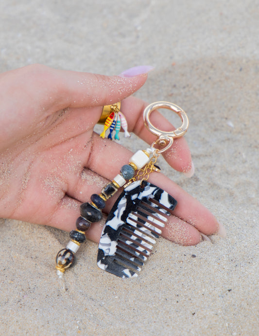 Black & White Comb Charm