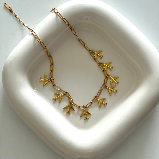 Airplane Charm Necklace