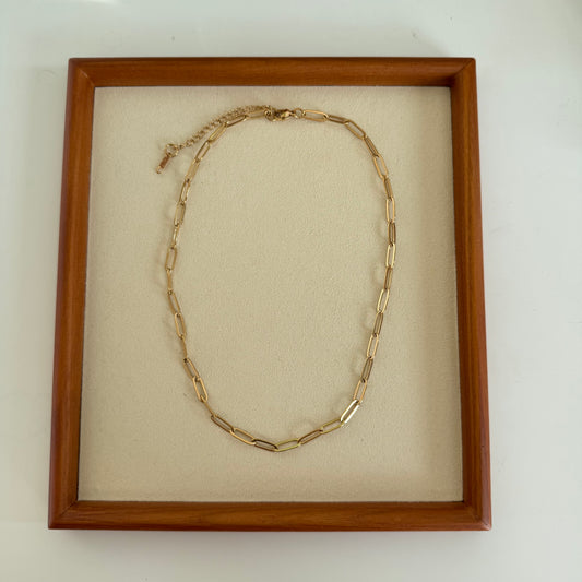 Golden Paperclip Necklace