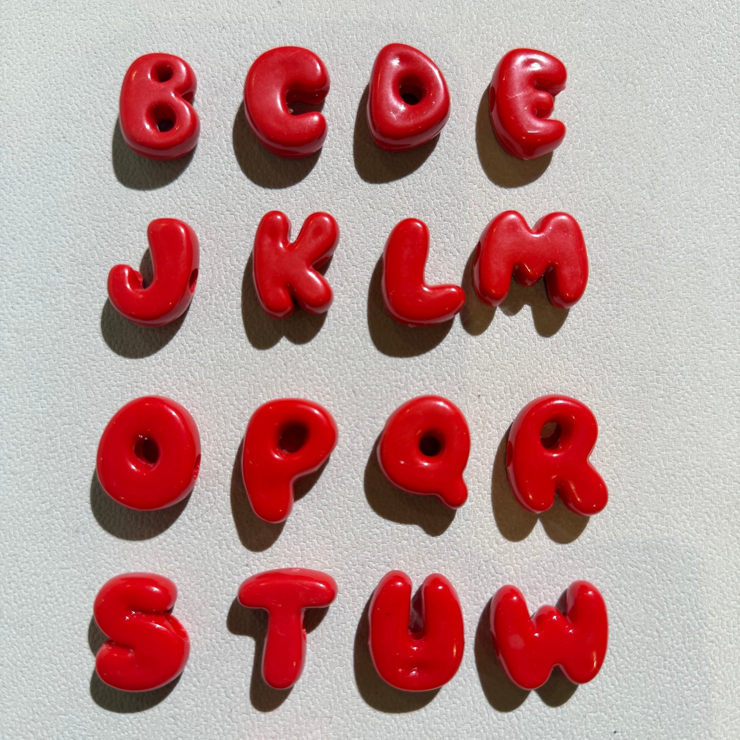Red Bubble Letters