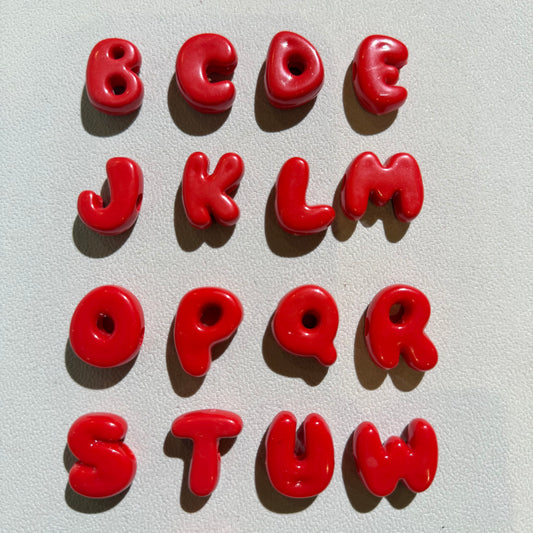 Red Bubble Letters