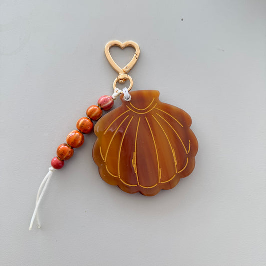 Brown Mirror Shell Charm