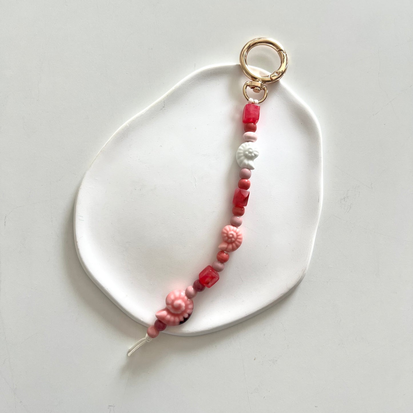 Pink Beaded Bag Clip