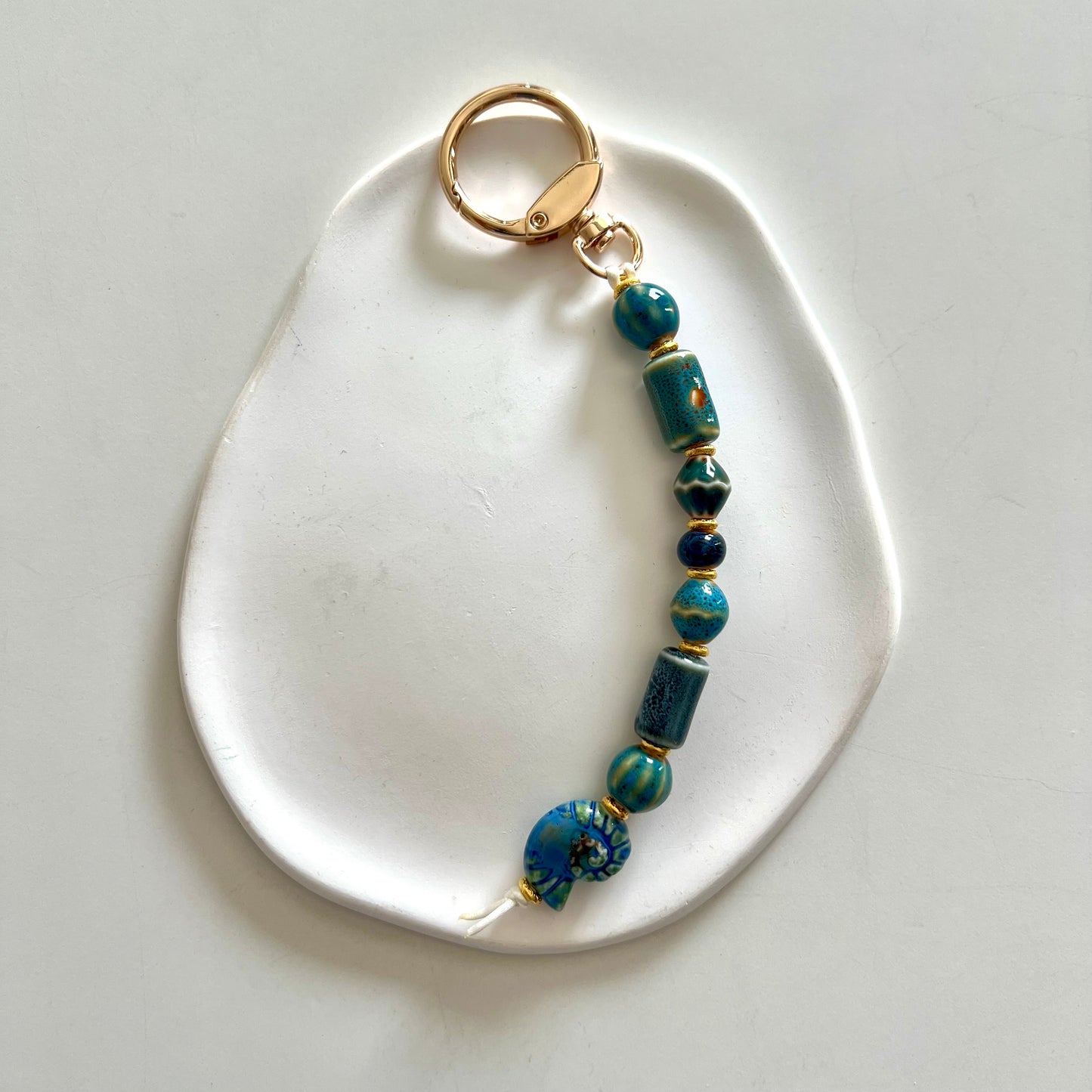 Blue Beaded Clip