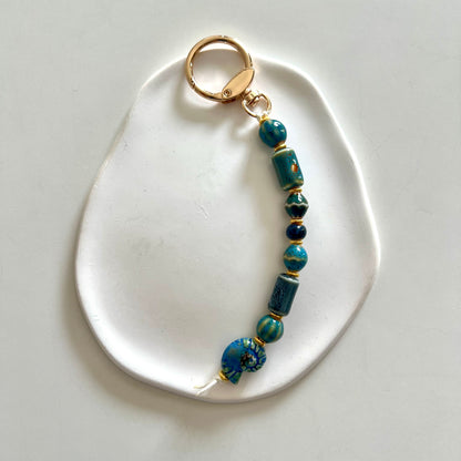 Blue Beaded Clip