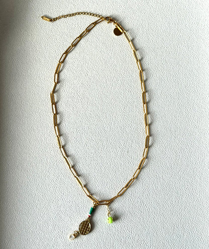 Tennis Charm Necklace