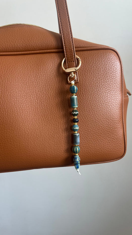 Blue Beaded Clip
