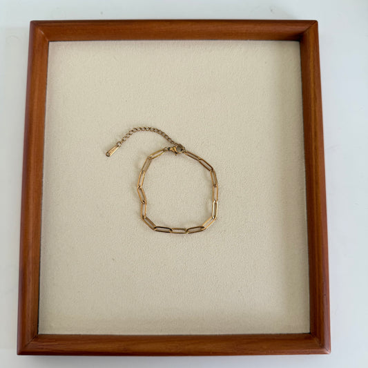 Golden Paperclip Bracelet