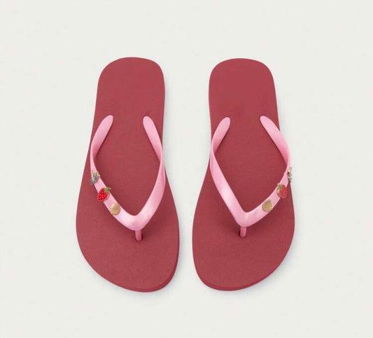 Charm Flip Flops – Strawberry Edition