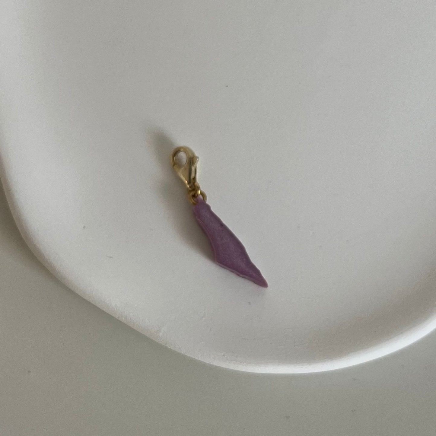 Gold Plated X Resin Charm