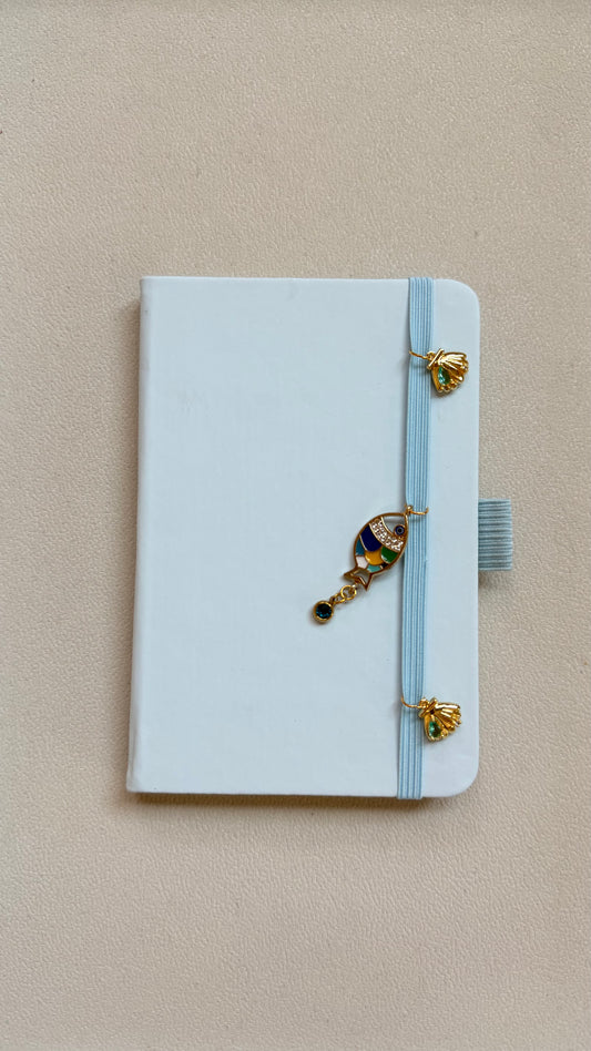 Blue Fish Charm Notebook