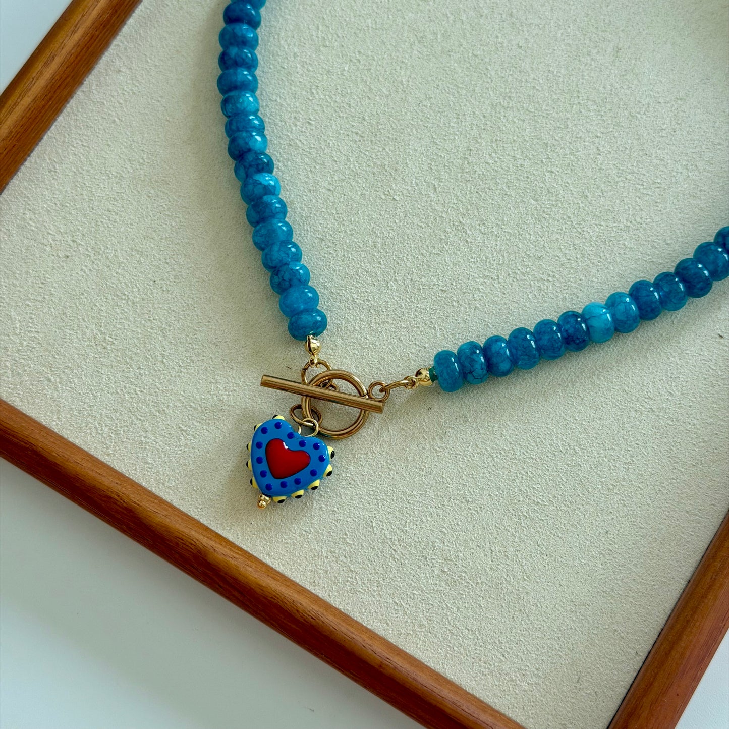 Heart & Beaded in Blue