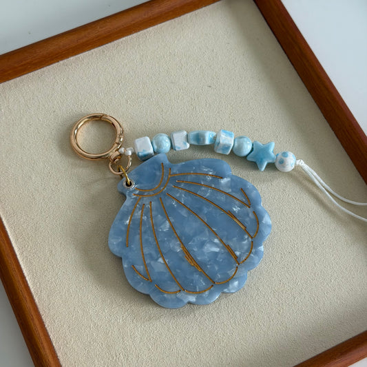 Blue Shell Bag Charm