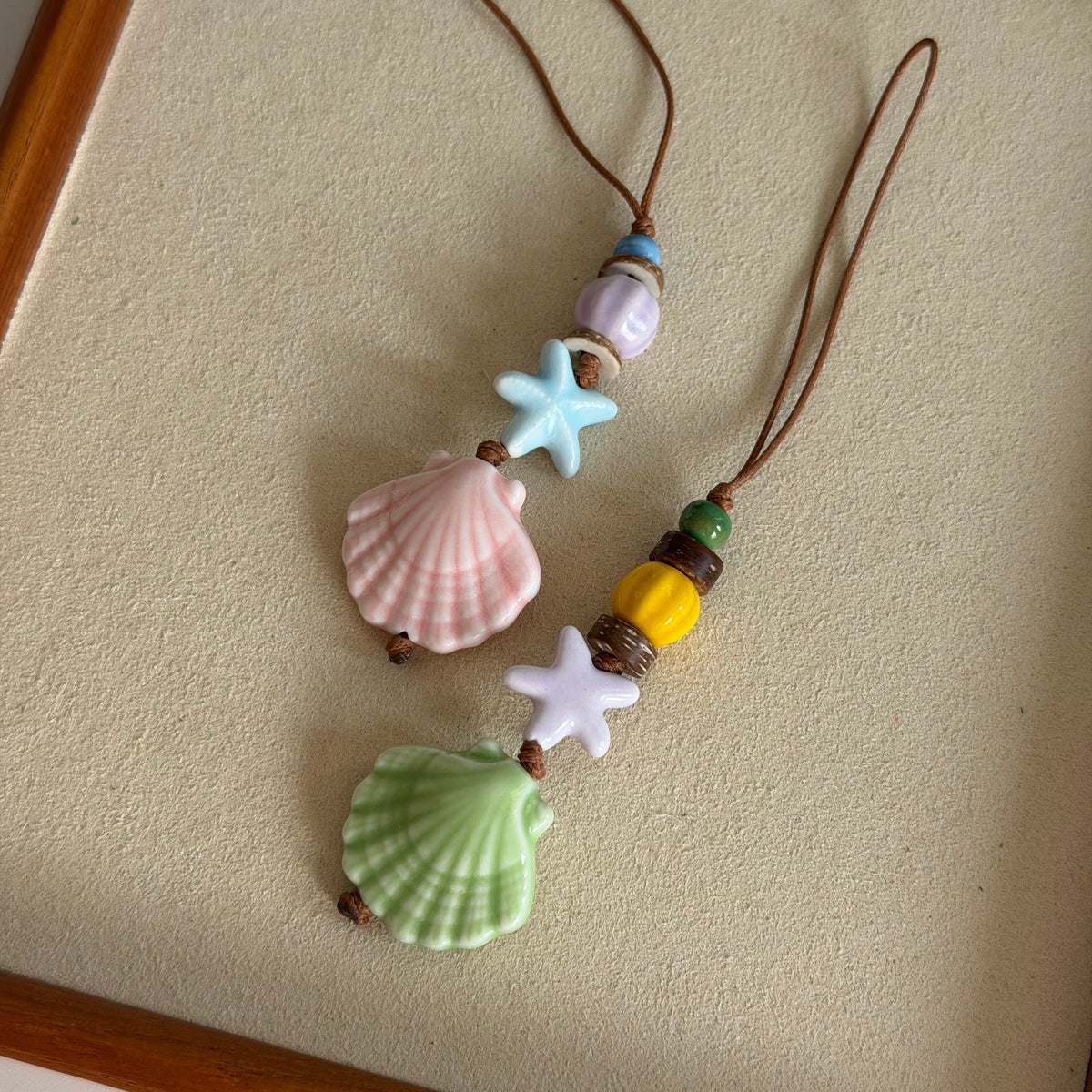 Little Ceramic Shell Charm