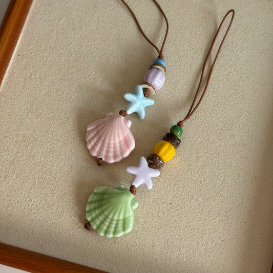 Little Ceramic Shell Charm