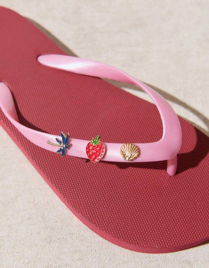 Charm Flip Flops – Strawberry Edition