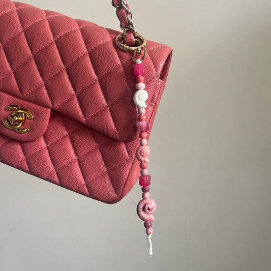 Pink Beaded Bag Clip