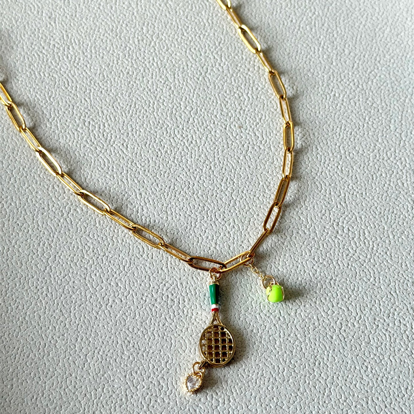 Tennis Charm Necklace