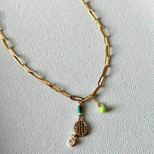 Tennis Charm Necklace